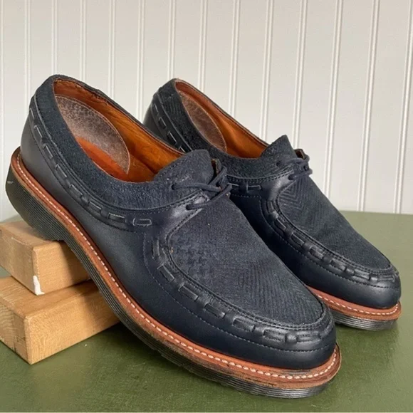 Dr. Martens x Agyness Deyn AGGY BLUCHER in Navy Leather - Picture 2 of 13